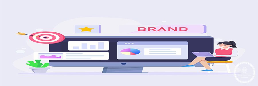 Build branding or brand awareness, marketing or advertising for company reputation. illustration vector concept.