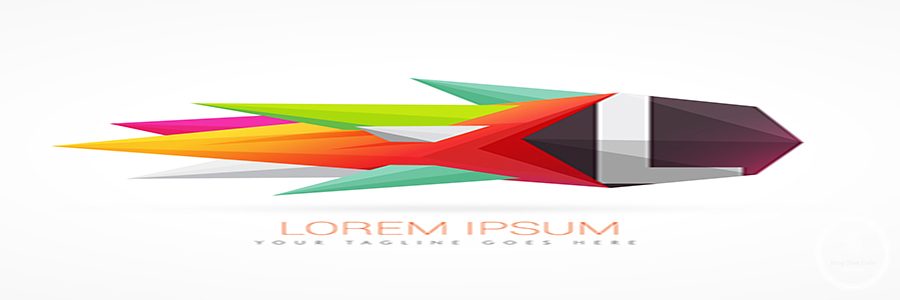 colorful abstract logo with letter L