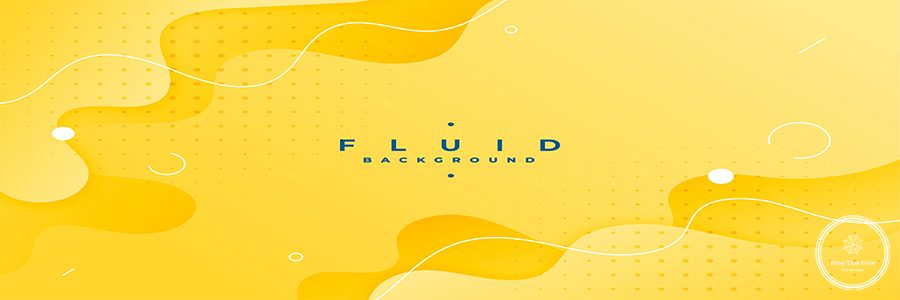 smooth movement abstract fluid yellow banner for backdrop vector