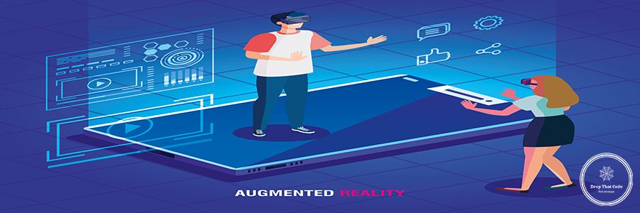 couple with glasses of reality augmented and smartphone vector illustration design