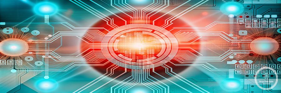 Abstract digital background with circuit board pattern.