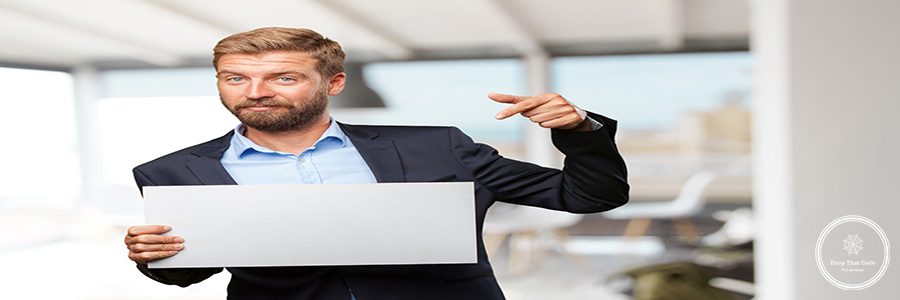 blond businessman happy expression