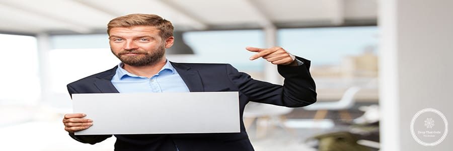 blond businessman happy expression