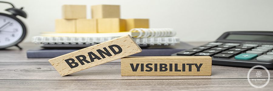 brand visibility is shown on a conceptual photo using wooden blocks