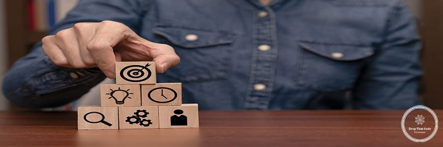 Business people choose target for good business