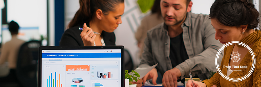 business-woman-talking-about-financial-project-taking-notes-discussing-start-up-ideas-using-laptop-diverse-employees-gathered-co-working-working-process-busy-company-teamwork-help-concept