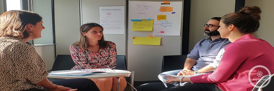 Four People in a Meeting