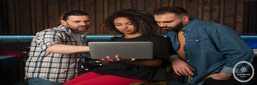 front-view-musicians-working-with-laptop