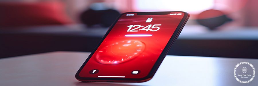 Futuristic smartphone icon illuminates car dashboard at night generated by artificial intelligence