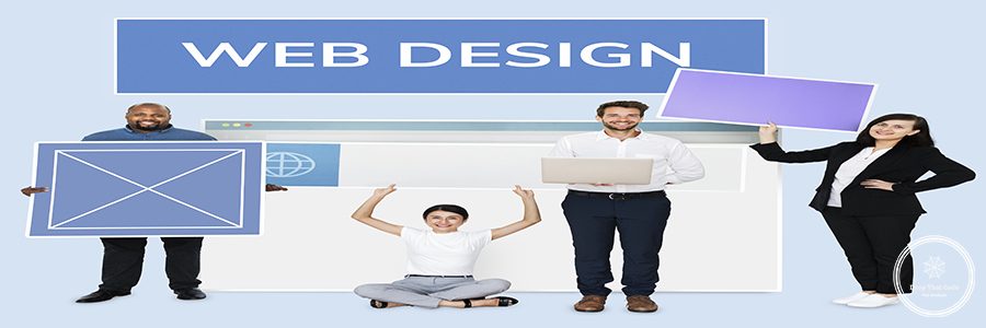Happy diverse people holding a wed design board