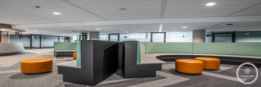 The interior of a part of a modern open space office