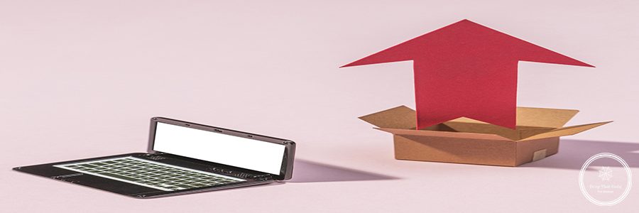 laptop-box-arrow-arrangement