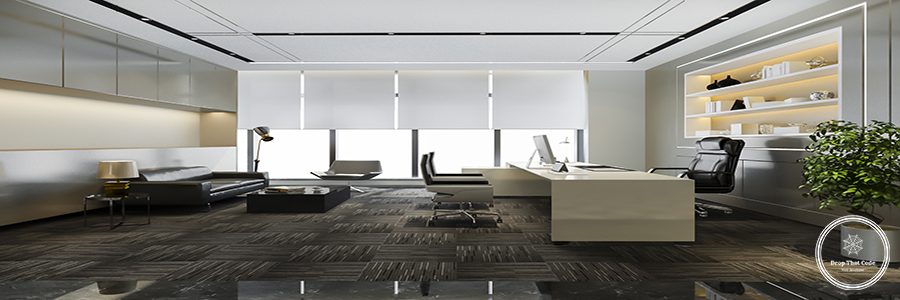 3d rendering luxury business meeting and working room in executive office