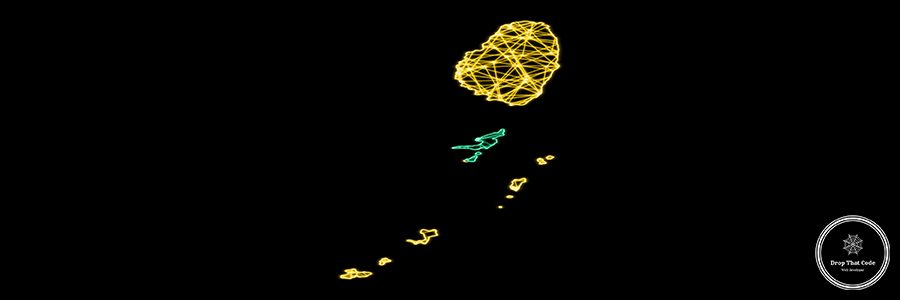 Map of Saint Vincent and the Grenadines, Polygonal mesh line map, flag map