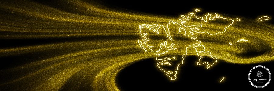 Map of Svalbard and Jan Mayen, Gold glitter map on dark background