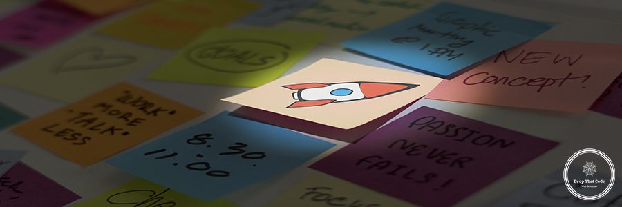 Note memo papers post it and rocket start up icon