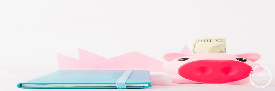 notebook-piggy-bank-with-money-white-background