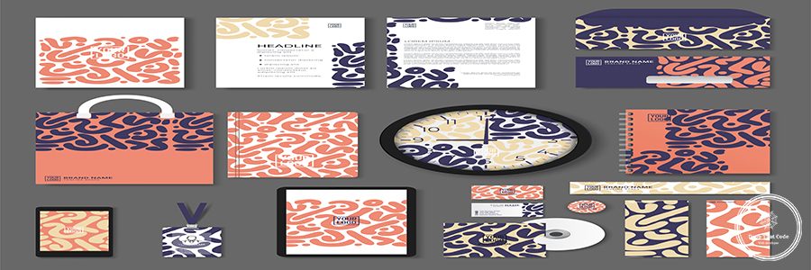 Stationery design set in vector format