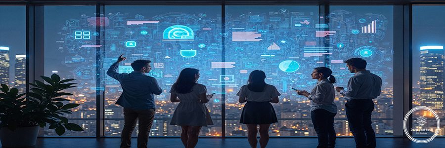 team-looking-futuristic-digital-interface-office