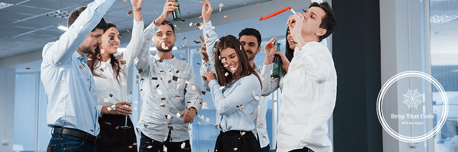 that-s-how-success-looks-like-photo-young-team-classical-clothes-celebrating-success-while-holding-drinks-modern-good-lighted-office