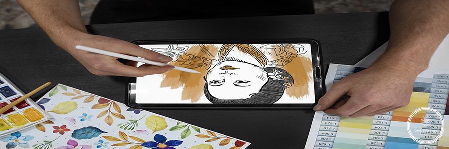 top-view-illustrator-drawing-ipad