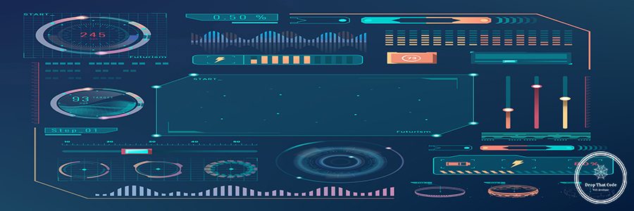 Velocity technology interface template design elements vector