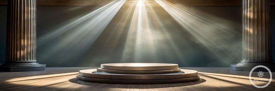 Empty Podium in a Spotlight for Product showcase