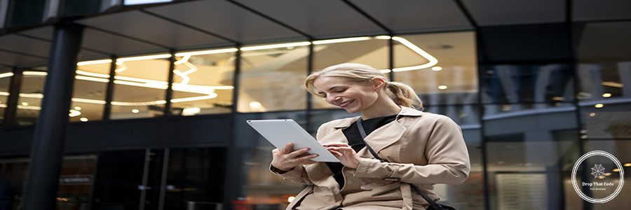 woman-working-her-tablet-outside
