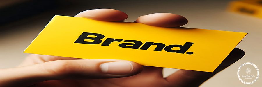 Yellow Business Card with BRAND Text